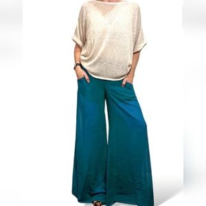 NWT, Gorgeous UNIQ Wide-Leg Sheer With Built-in Shorts, Hunter Green, Siz…